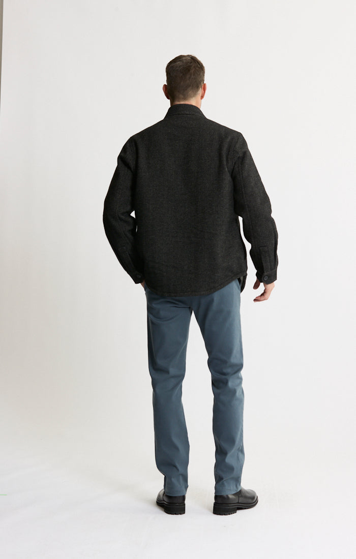 Sherpa Lined Wool Blend Shirt Jacket
