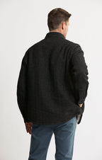 Sherpa Lined Wool Blend Shirt Jacket