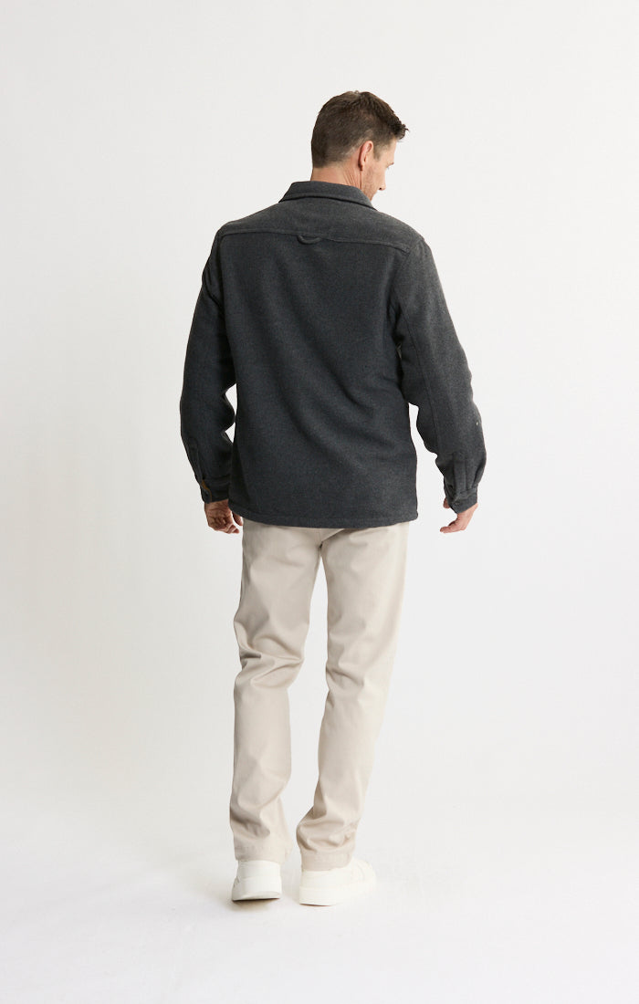 Thermal Lined Wool Blend Shirt Jacket