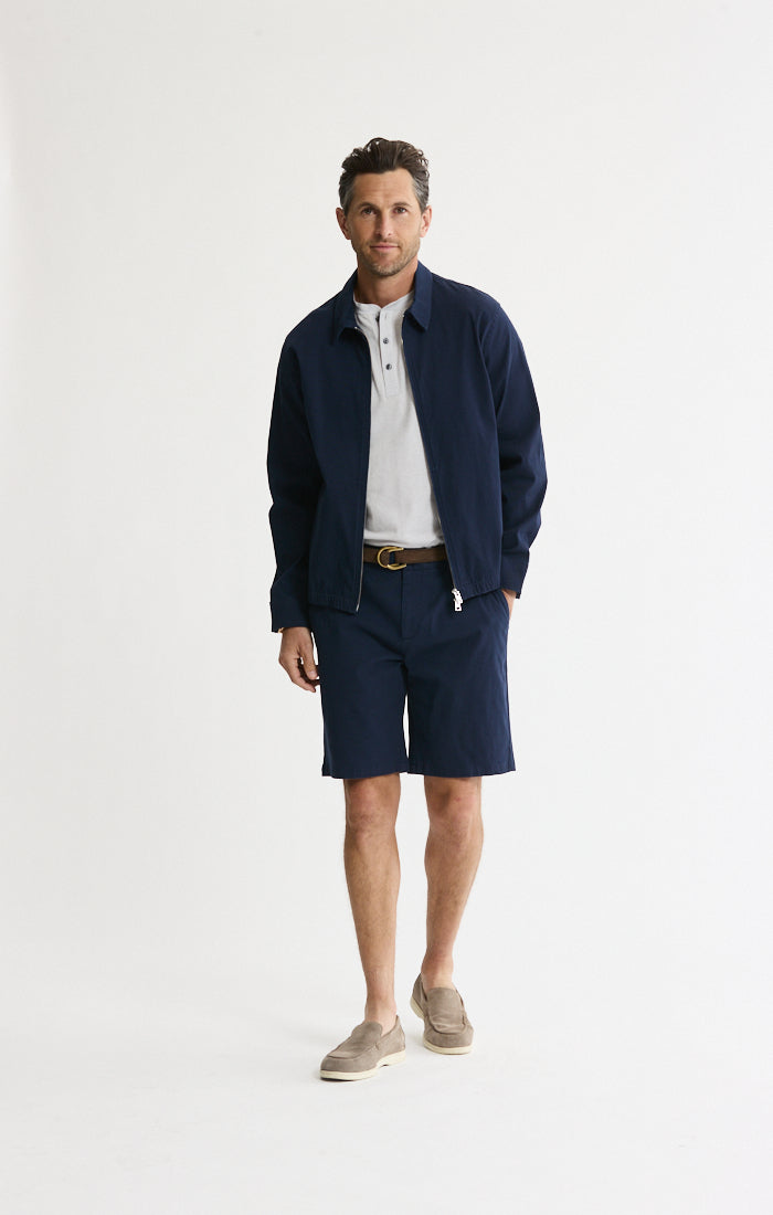 Cotton Silk Blend Zip Jacket