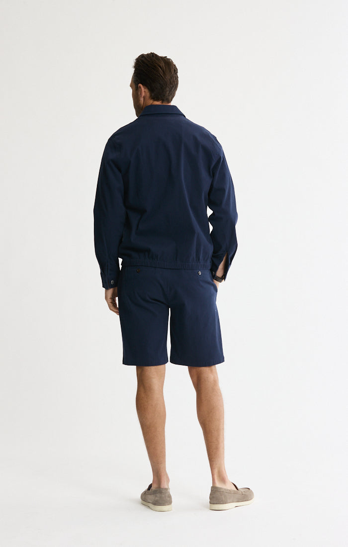 Cotton Silk Blend Zip Jacket