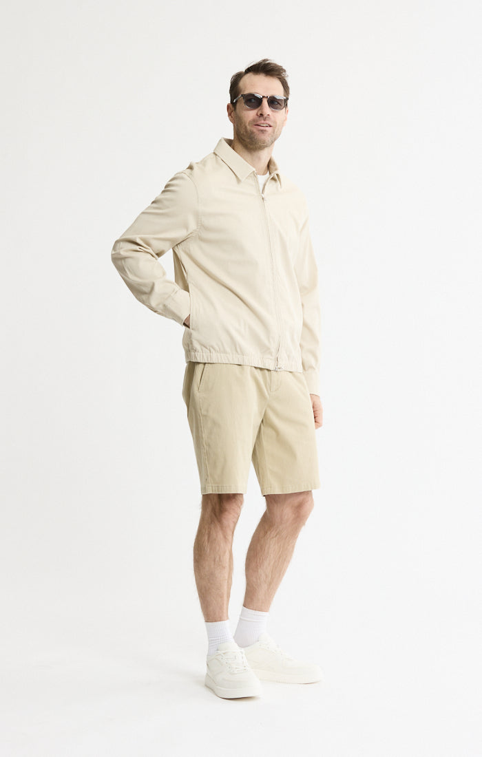 Cotton Silk Blend Zip Jacket