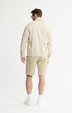 Cotton Silk Blend Zip Jacket