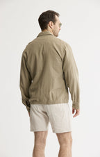 Linen Blend Zip Jacket