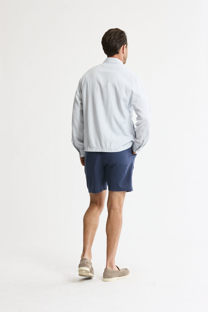 Linen Blend Zip Jacket