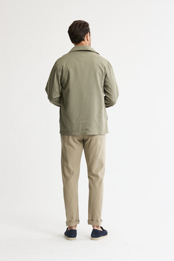 Rayon Lyocell Military Shirt Jacket
