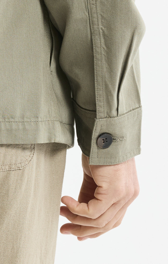 Rayon Lyocell Military Shirt Jacket