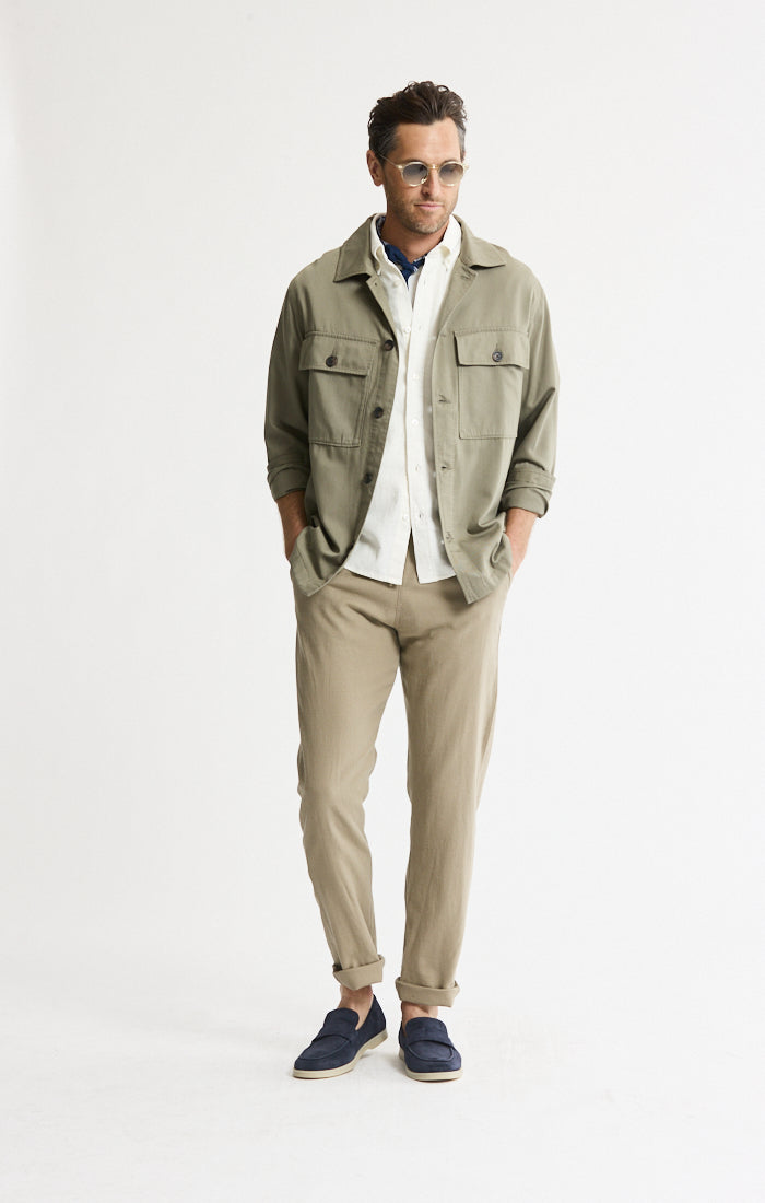 Rayon Lyocell Military Shirt Jacket