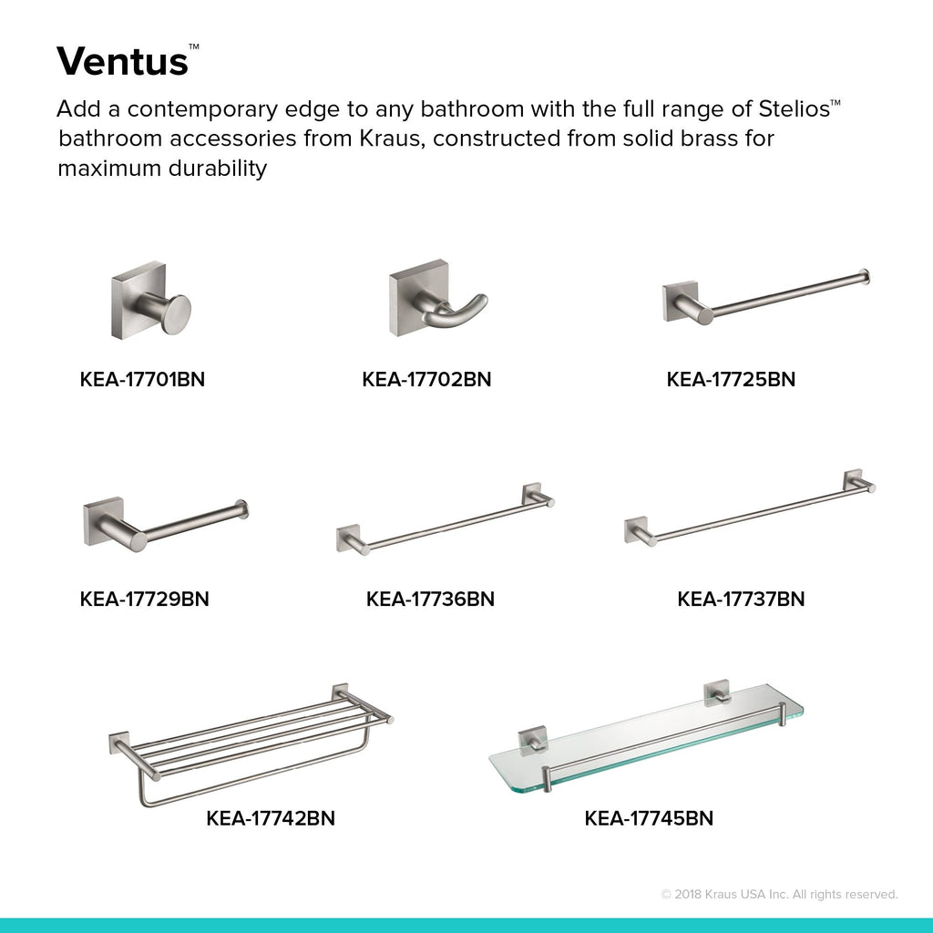 KRAUS Ventus Bathroom Robe and Towel Double Hook