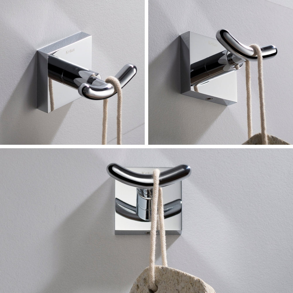 KRAUS Ventus Bathroom Robe and Towel Double Hook