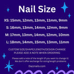 Custom Snowflake Ice Clear Glass Winter Reusable Press on Nails S15