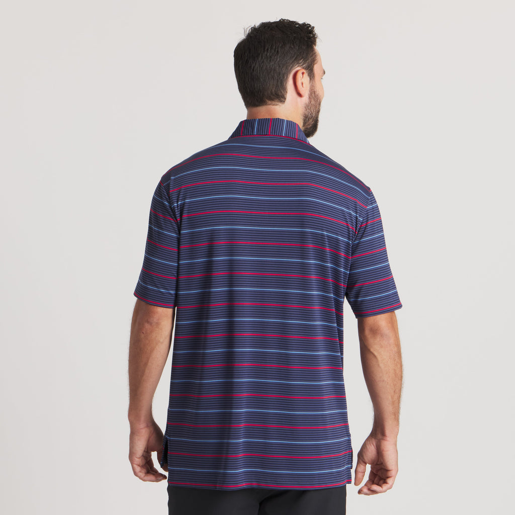 Gridiron Stripe Performance Polo