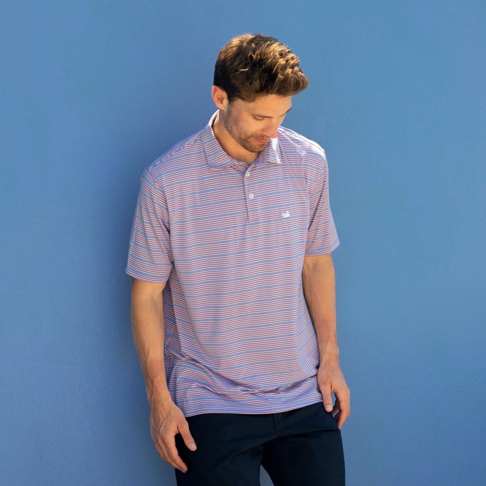 Bermuda Performance Polo - Chenier Stripe