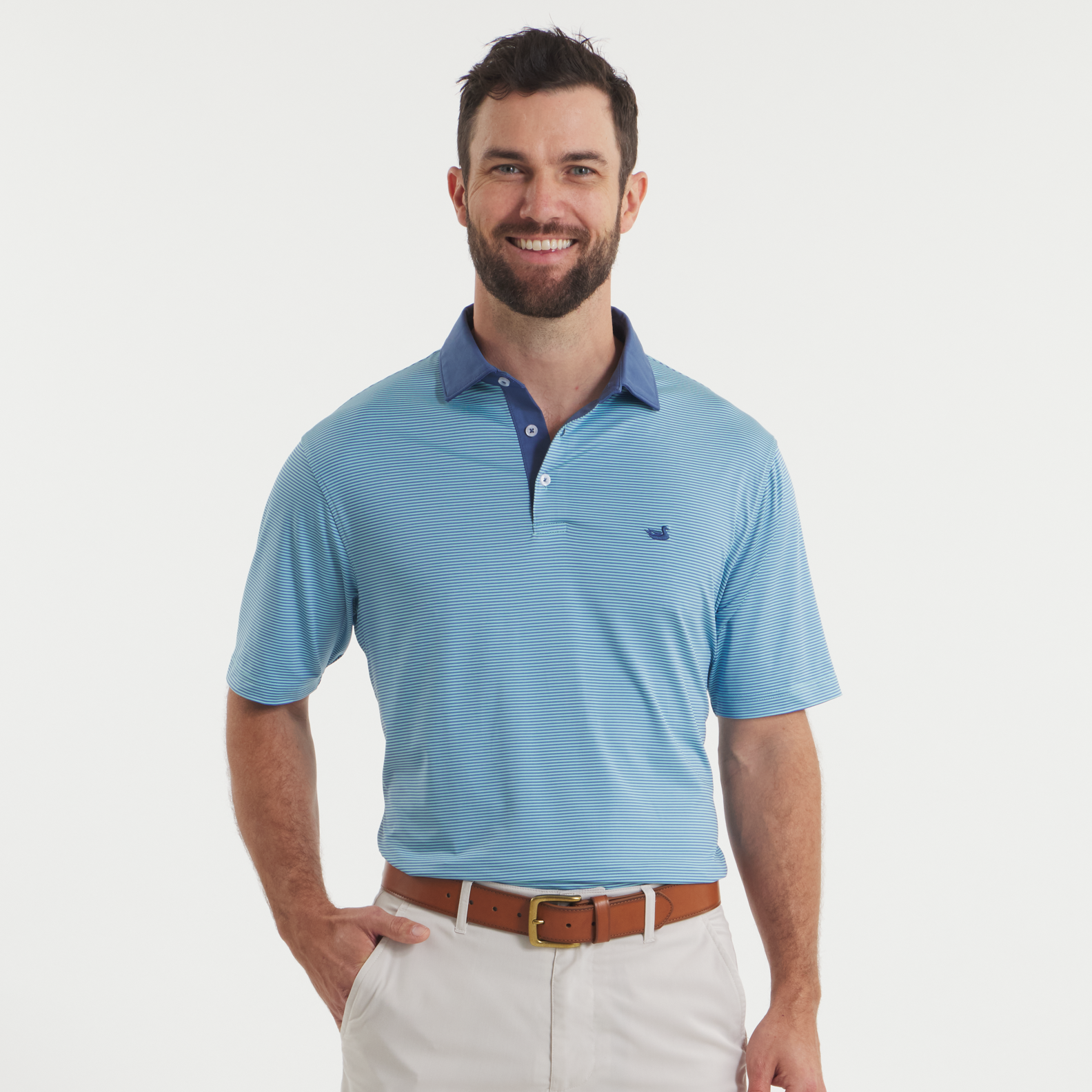 Bermuda Performance Polo - Hampton Stripe