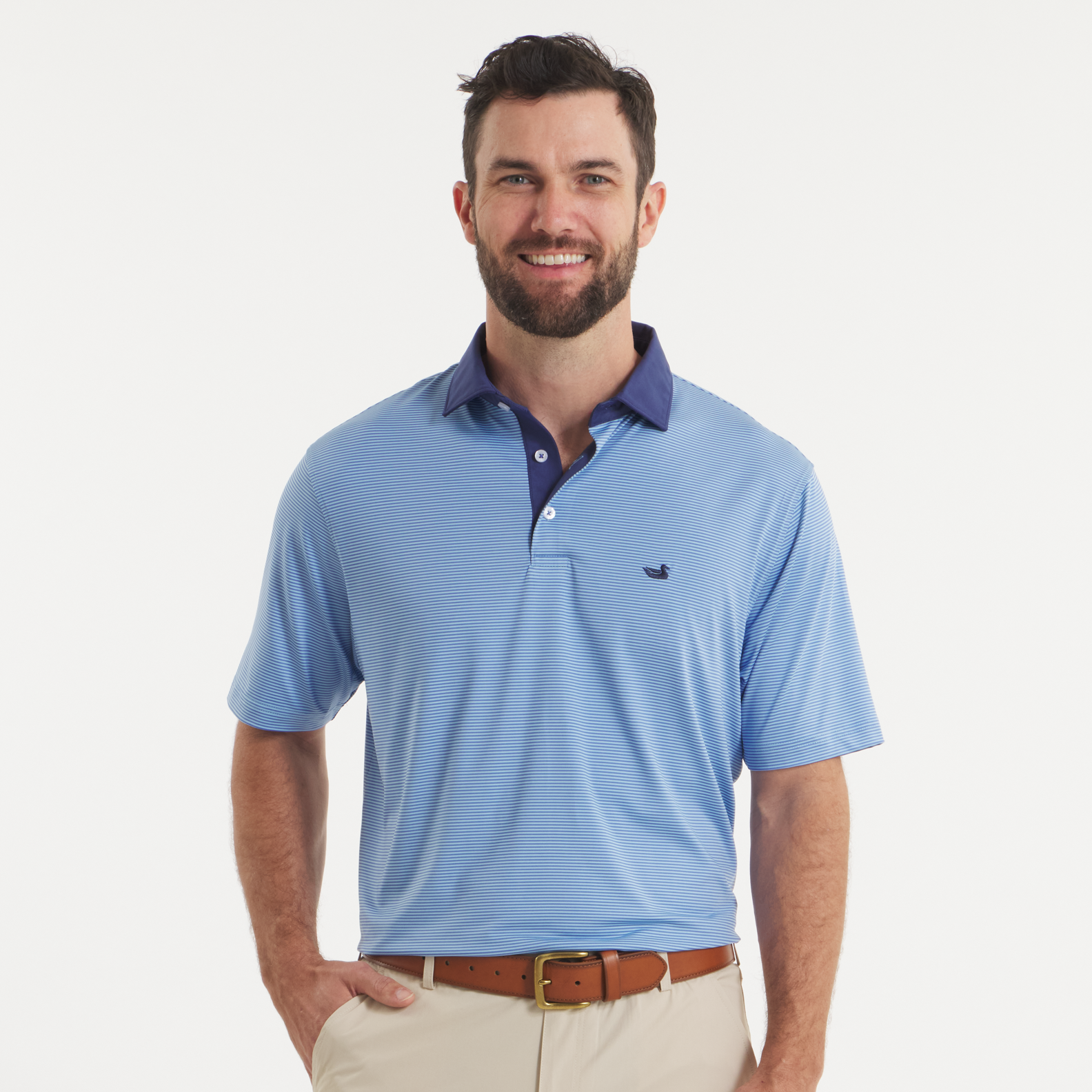Bermuda Performance Polo - Hampton Stripe