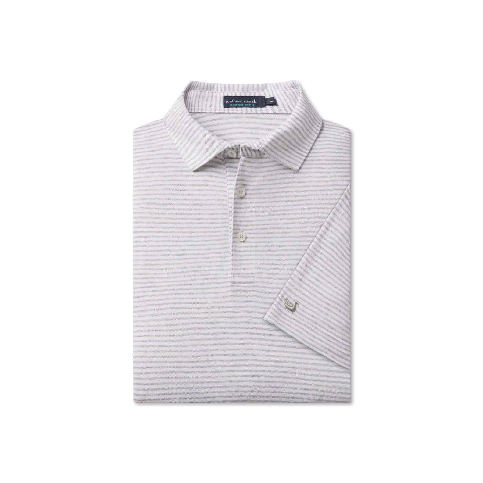 MarshLUX Mangrove Stripe Pique Polo