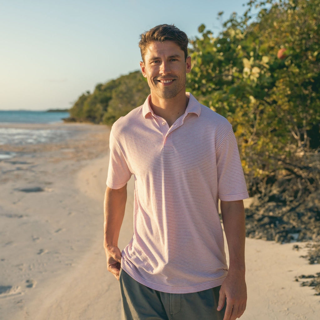MarshLUX Mangrove Stripe Pique Polo