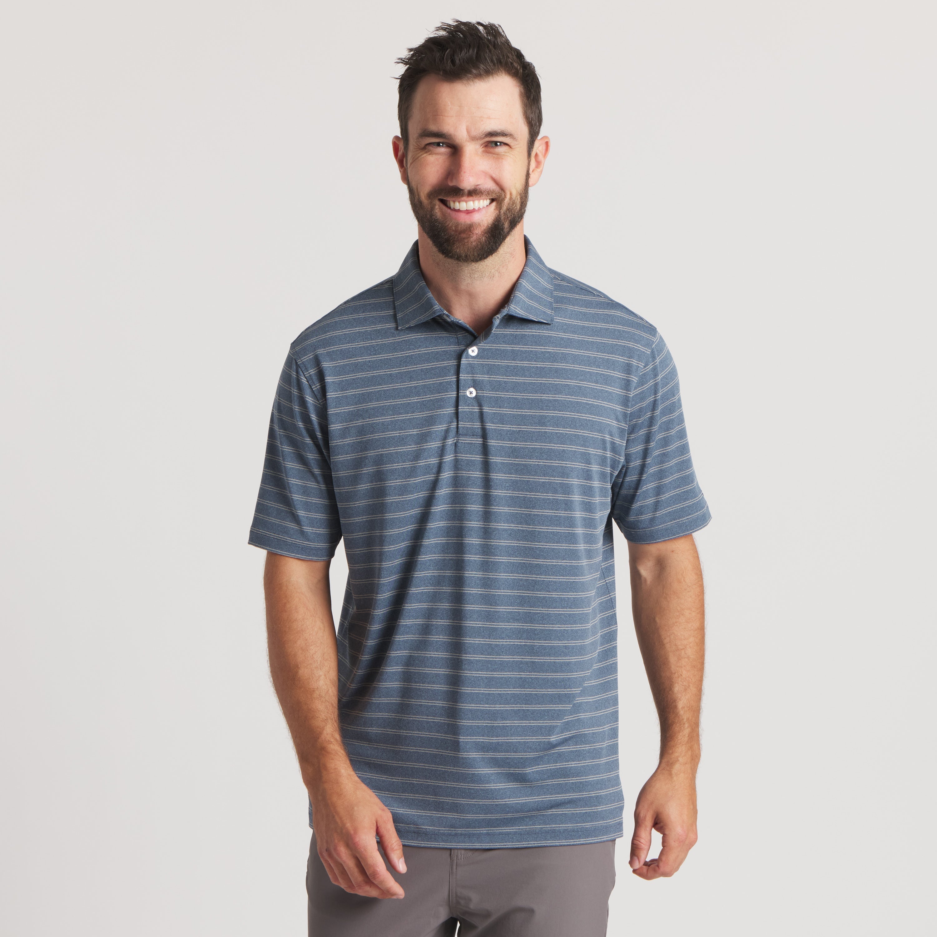 Newcastle Stripe Featherlight Polo