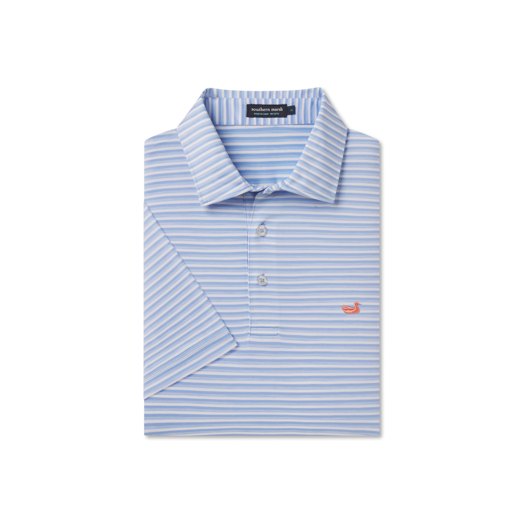 Bermuda Performance Polo - Domingo Stripe