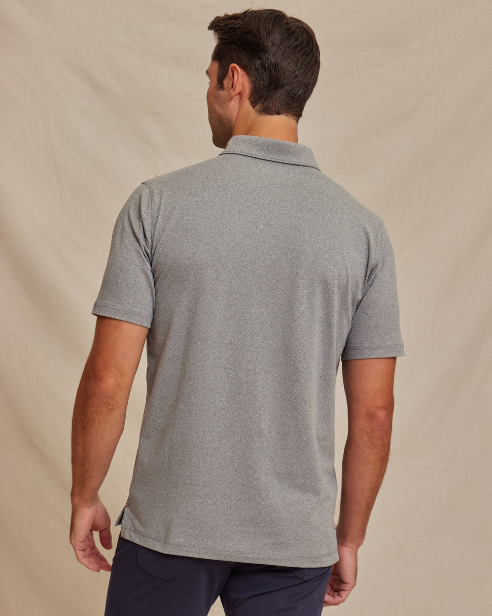 The Voyager - Performance SS Polo - Light Grey Heather