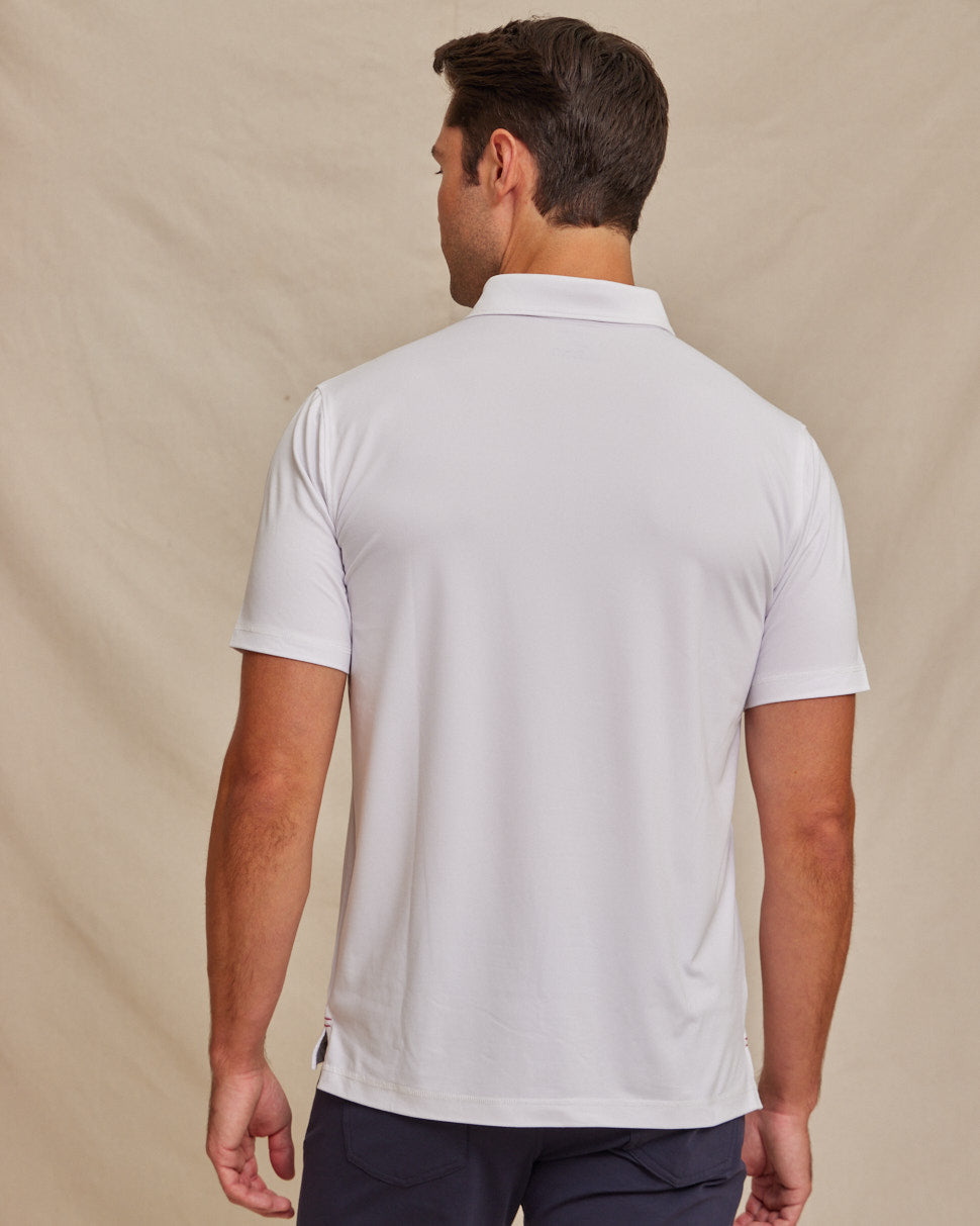 The Voyager - Performance SS Polo - White