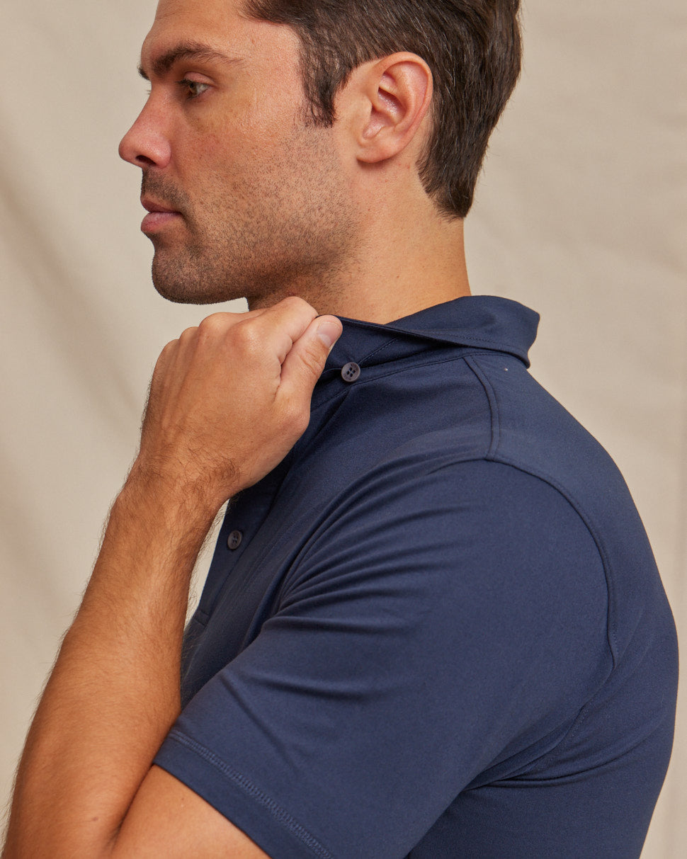 The Voyager - Performance SS Polo - Navy