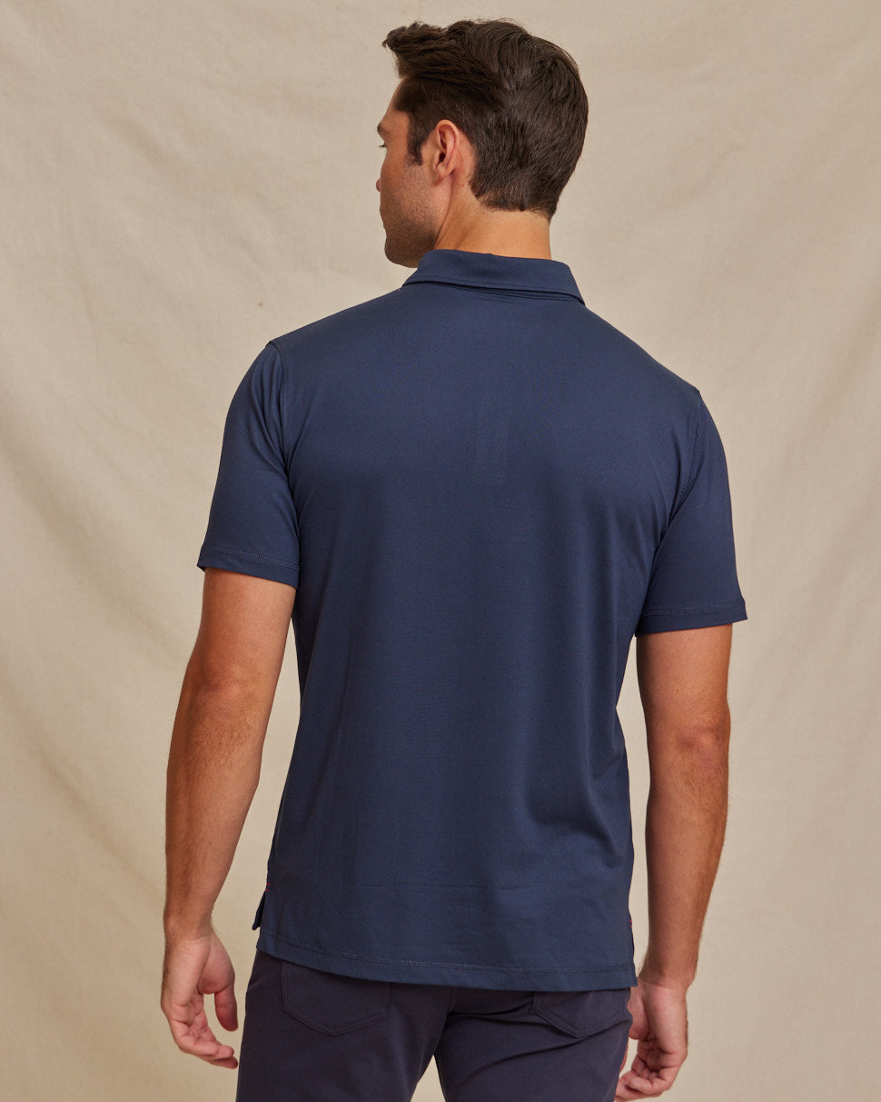 The Voyager - Performance SS Polo - Navy