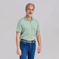 The Holden - Sand Washed Double Knit SS Polo - Pine