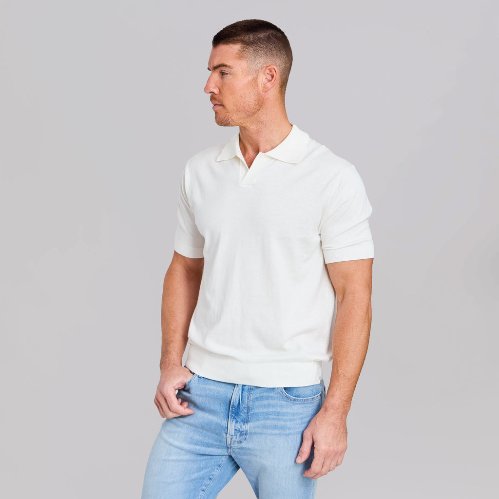 The Silvio - Johnny Collar Polo - White
