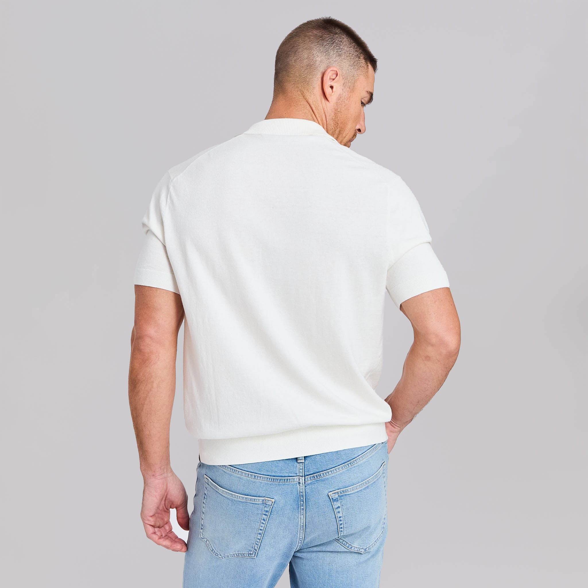 The Silvio - Johnny Collar Polo - White