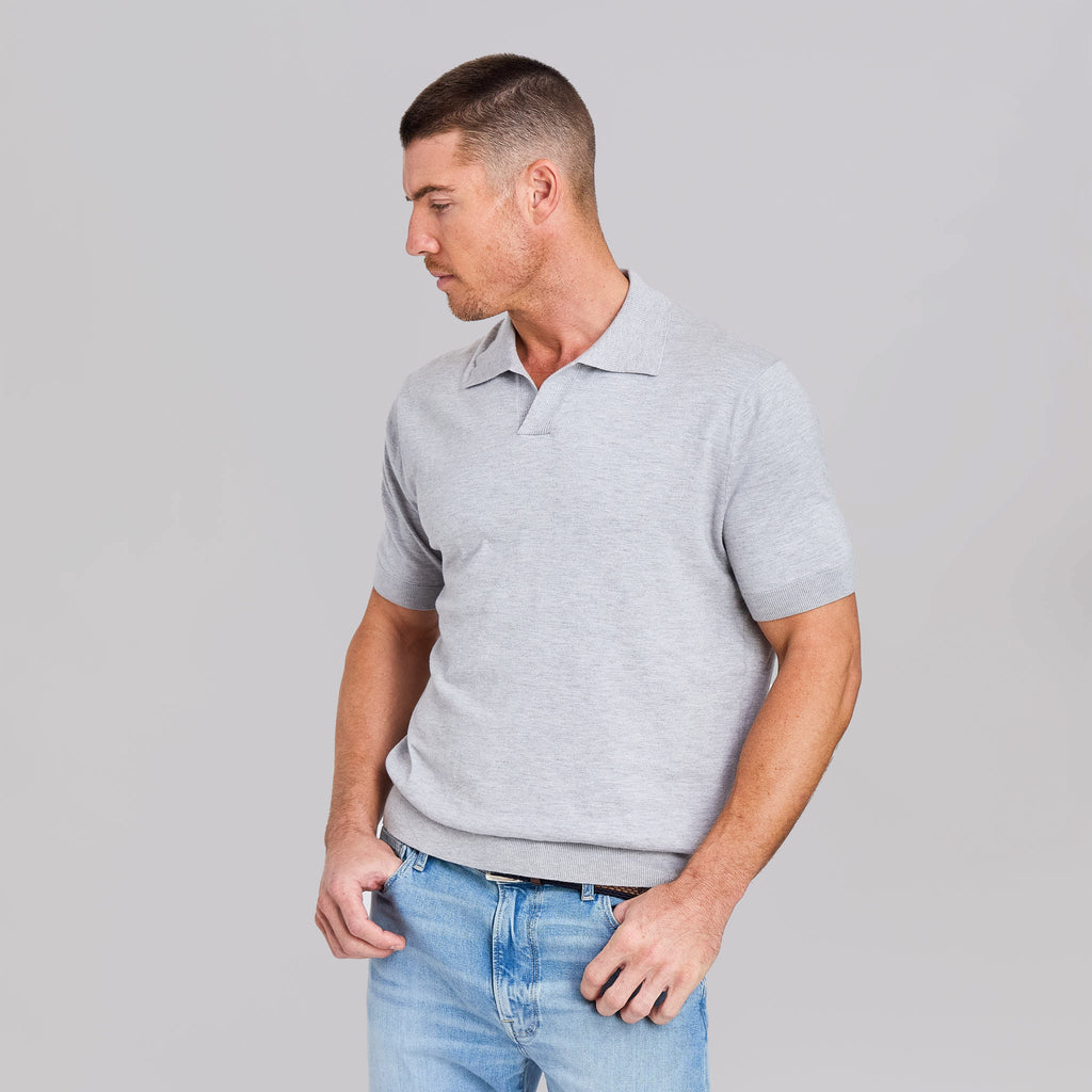 The Silvio - Johnny Collar Polo - Light Grey