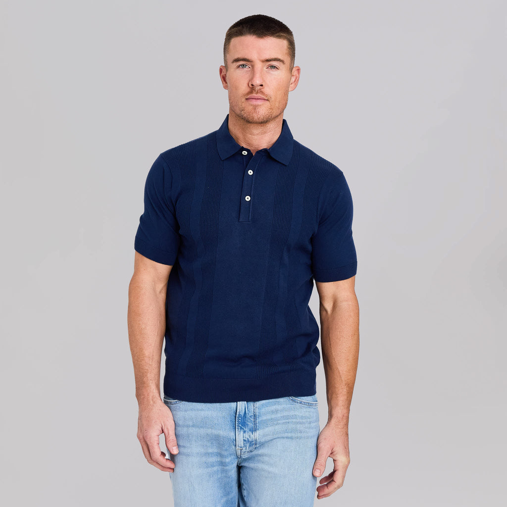 The Sergio - Cotton/Silk Polo - Navy