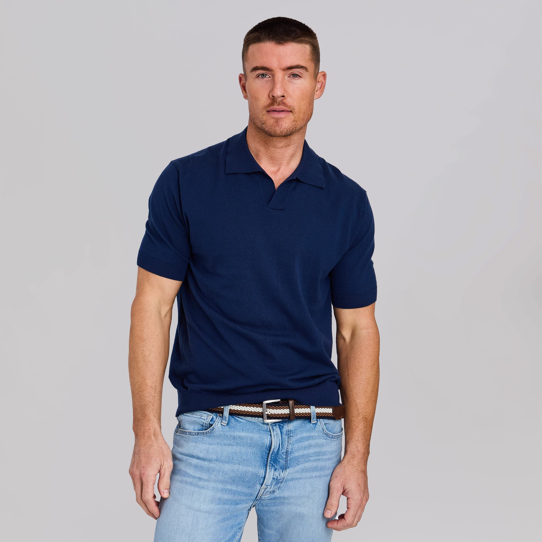 The Silvio - Johnny Collar Polo - Navy