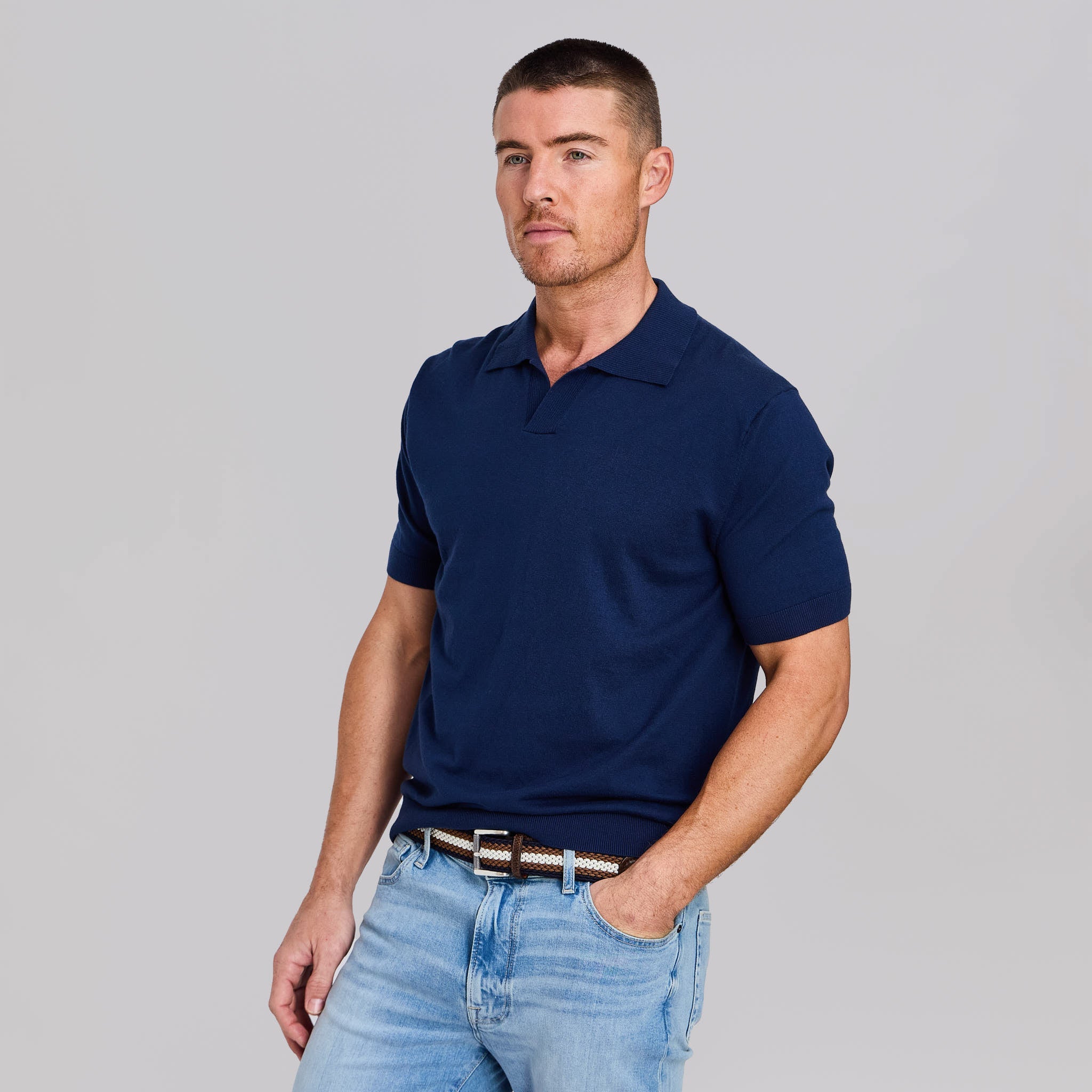 The Silvio - Johnny Collar Polo - Navy
