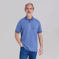 The Yates - Sand Washed Double Knit SS Polo - Lagoon