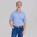The Holden - Sand Washed Double Knit SS Polo - Blue Dusk