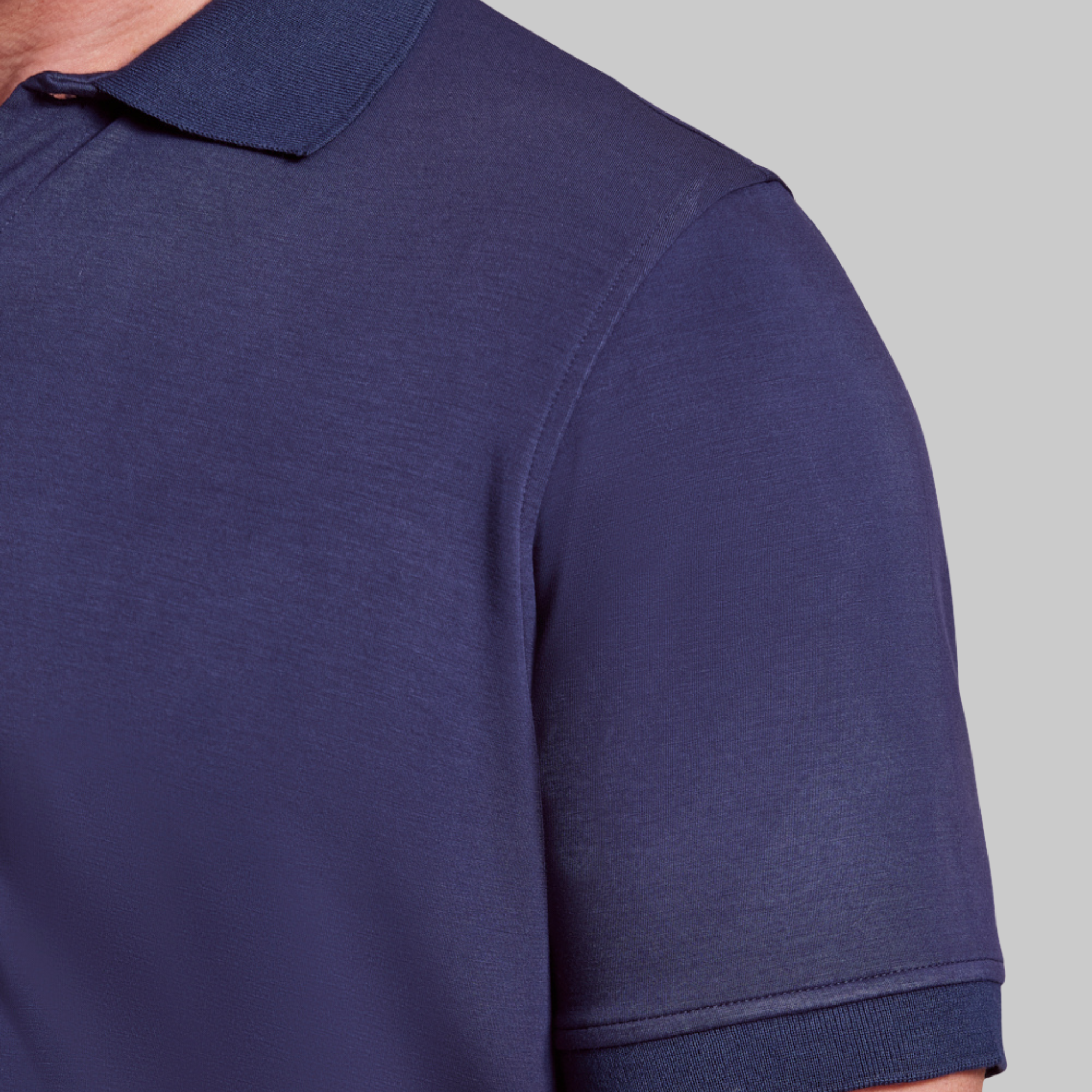 The Holden - Sand Washed Double Knit SS Polo - Navy