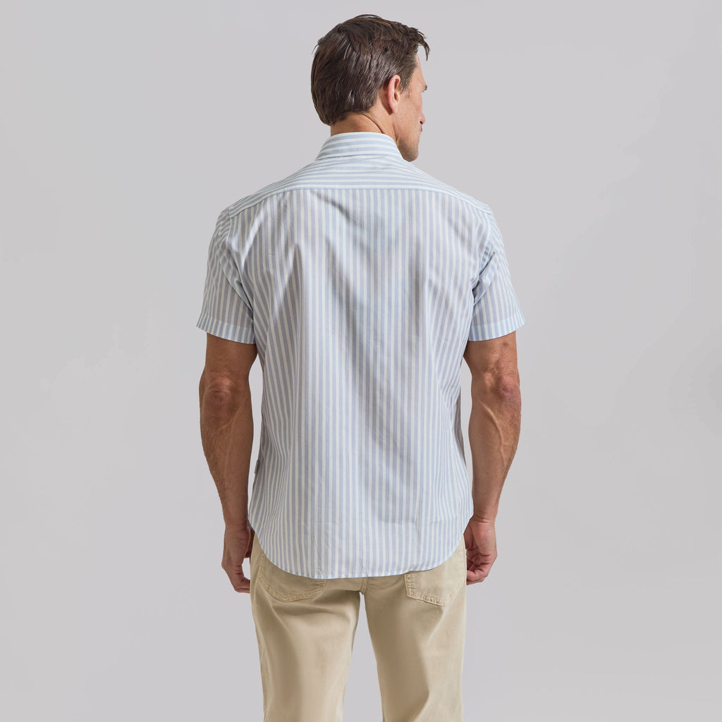 The Azure - Comfort SS Shirt - Faded Grey Stripe
