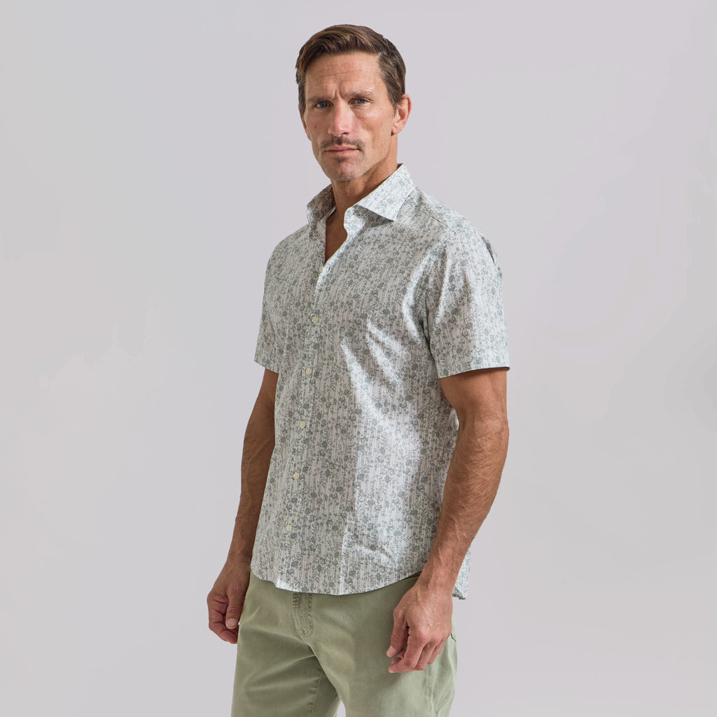 The Azure - Comfort SS Shirt - Sage Floral