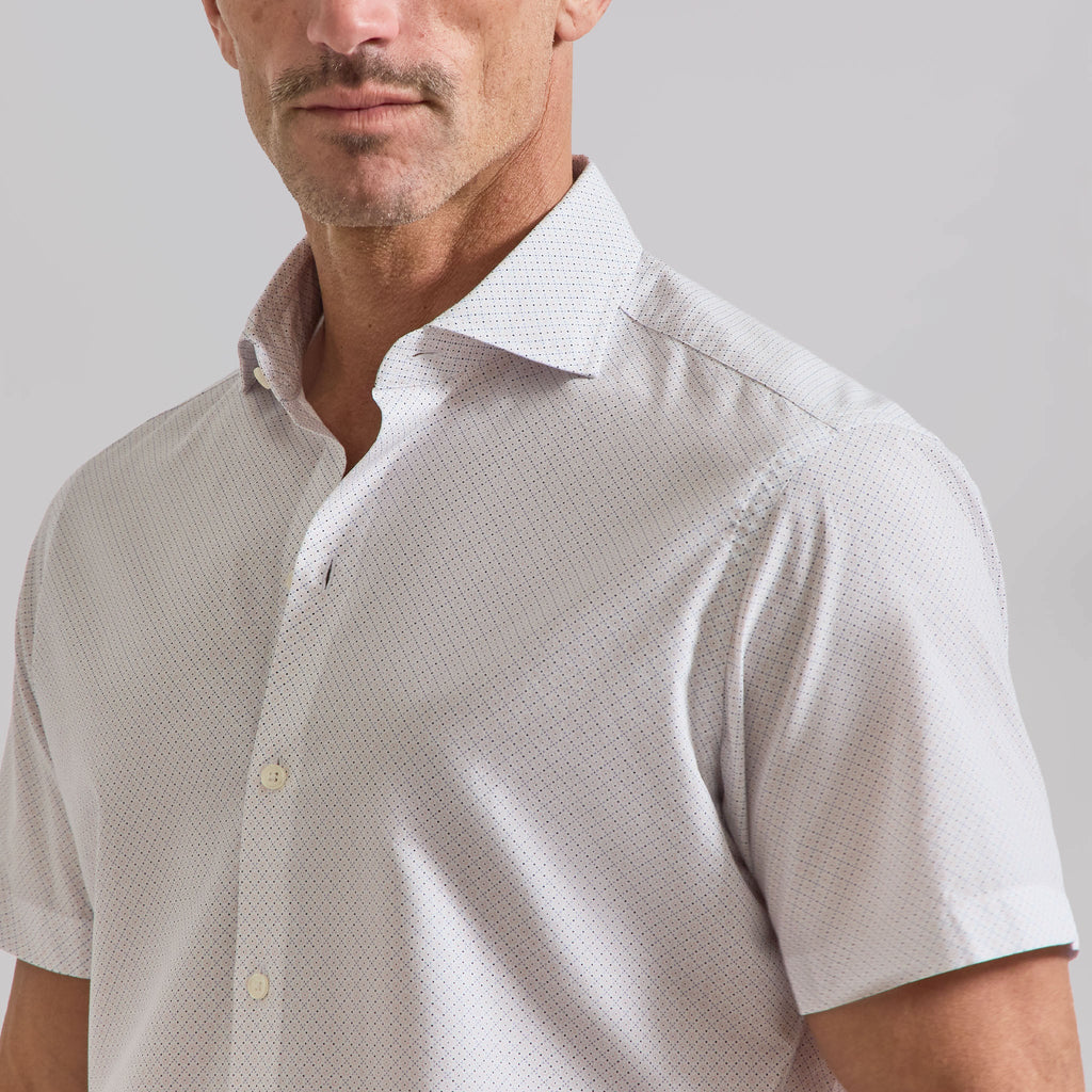 The Azure - Comfort SS Shirt - Pink Geo Print