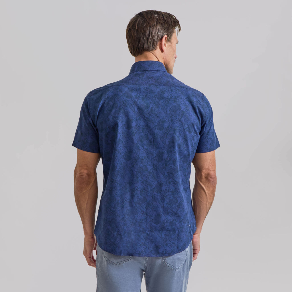 The Azure - Comfort SS Shirt - Navy Palm
