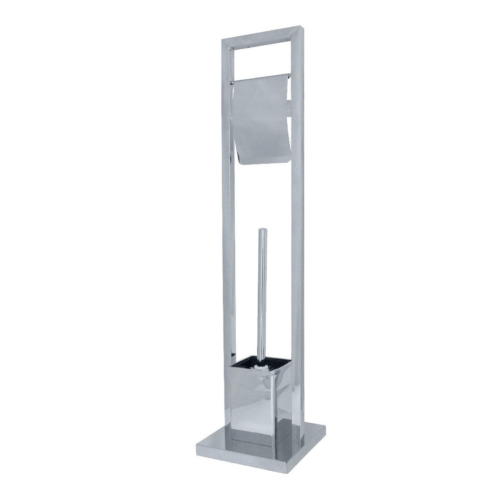 Kingston Brass Pedestal Toilet Paper Holder with Toilet Brush Holder