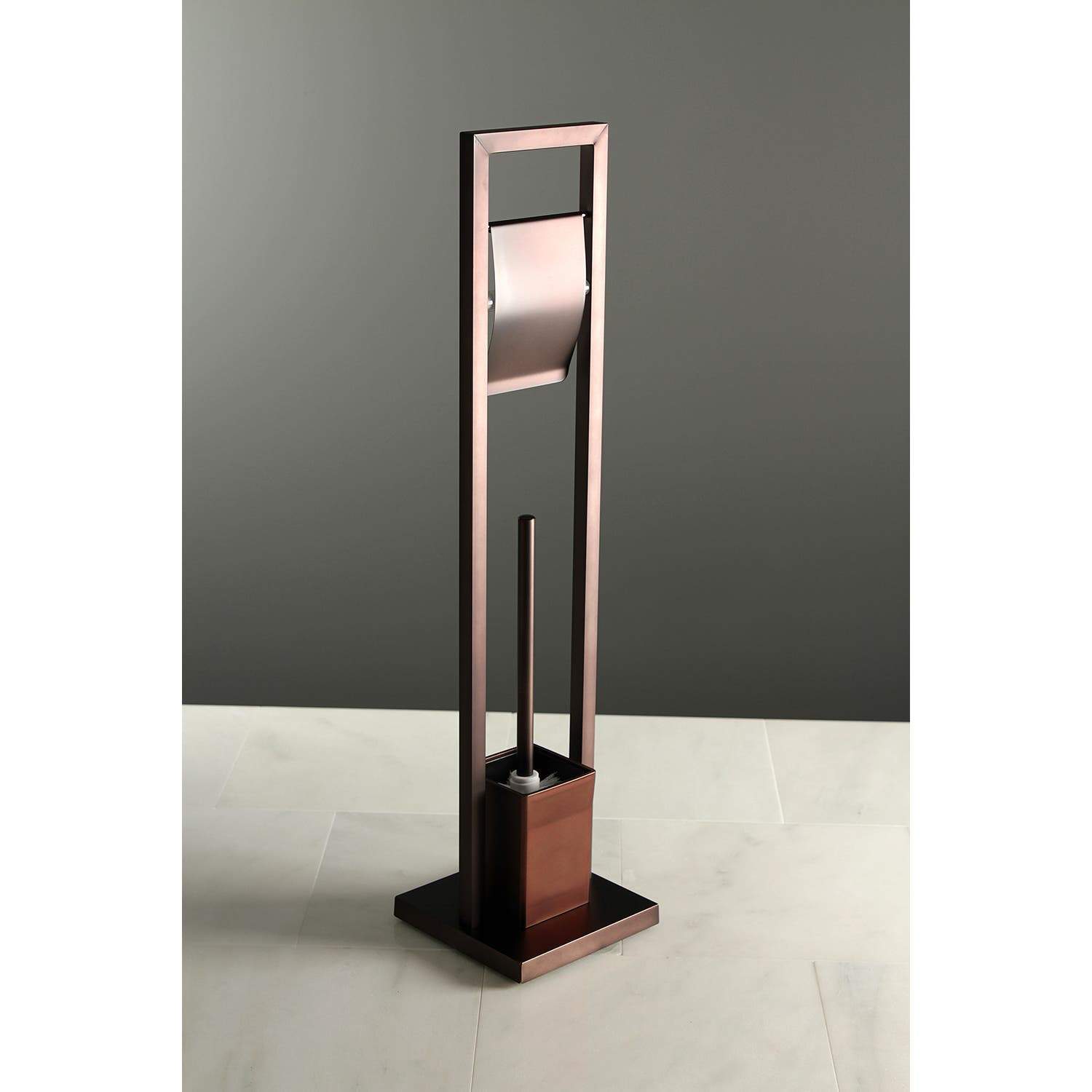 Kingston Brass Pedestal Toilet Paper Holder with Toilet Brush Holder