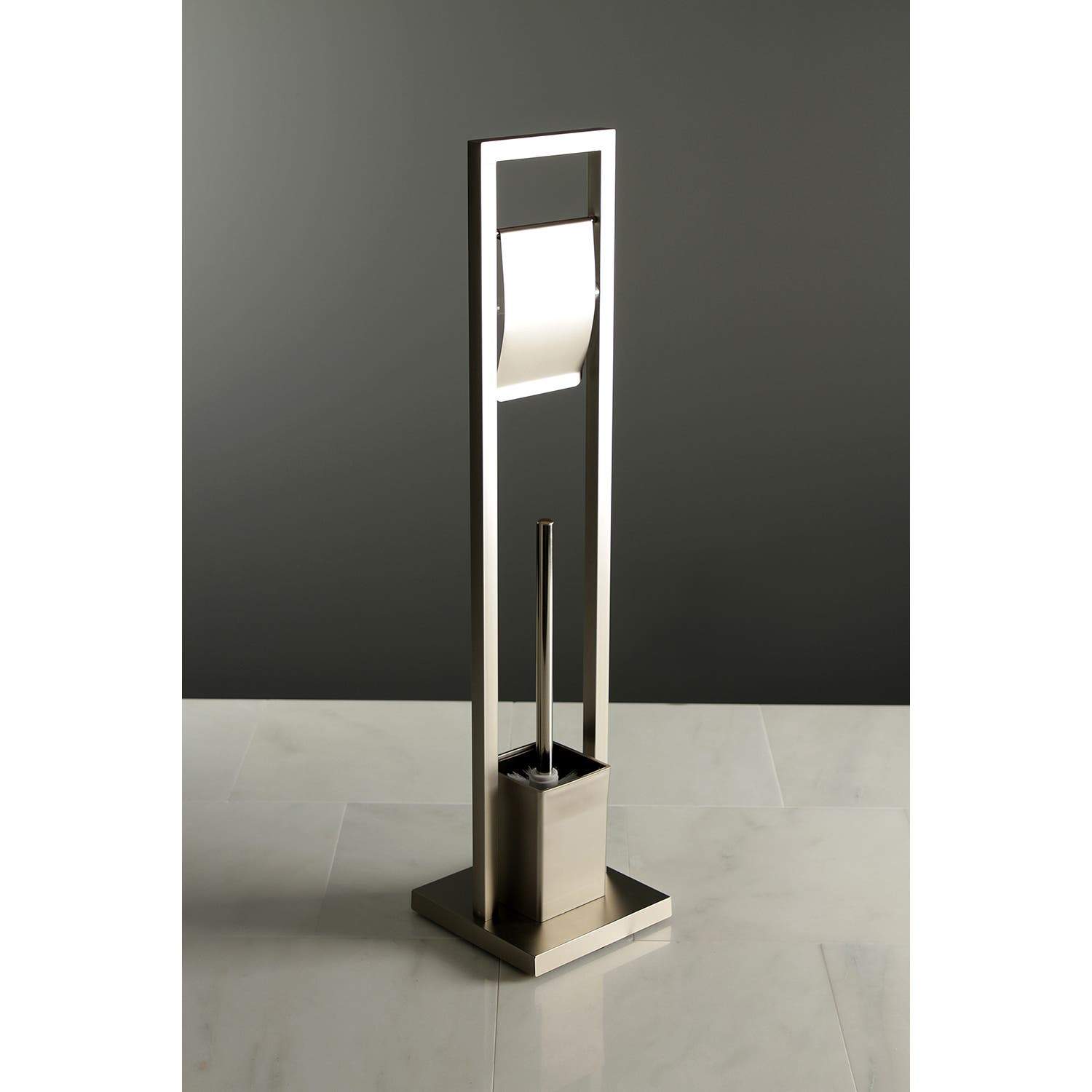 Kingston Brass Pedestal Toilet Paper Holder with Toilet Brush Holder