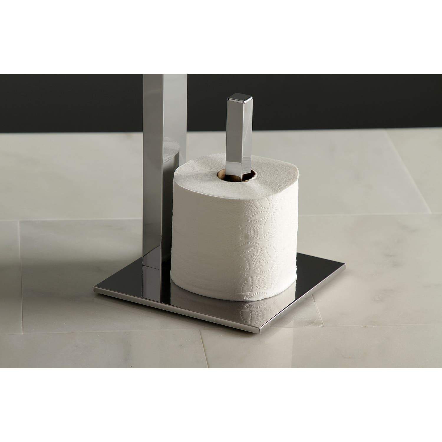Kingston Brass Edenscape Freestanding Toilet Paper Holder with Storage Shelf