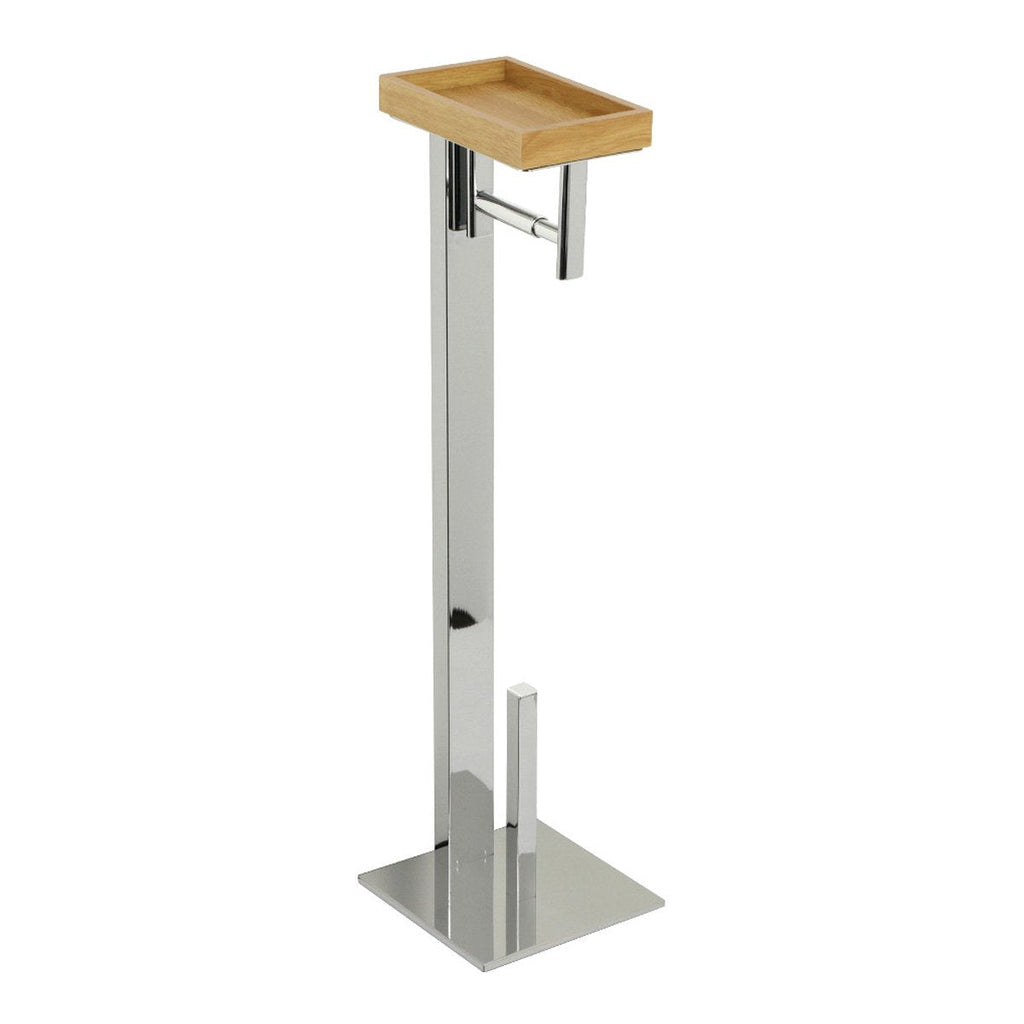Kingston Brass Edenscape Freestanding Toilet Paper Holder with Storage Shelf