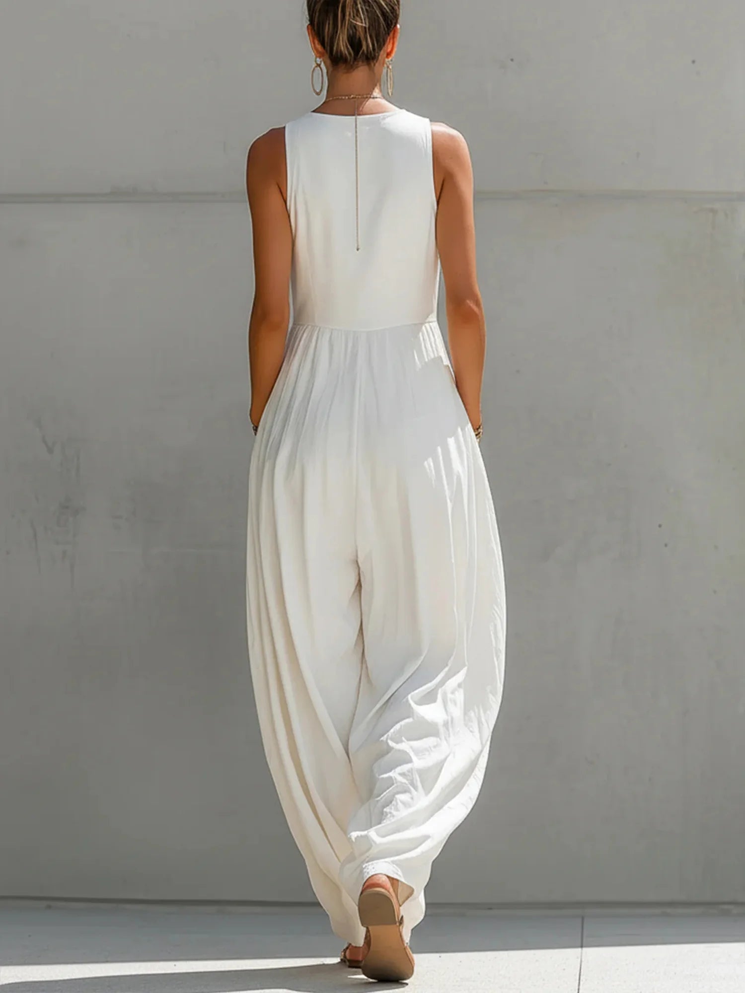 Urban Zipper Color Block V Neck Jumpsuit