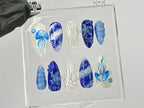Mystical Ocean Press On Nails | Handcrafted with Jellyfish On Fake nails | Custom Press Ons | summer press on nails | OB449T