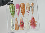 Enchanted Gardens Press On Nails | 3D Floral Press Ons | Spring Theme Custom On Fake | Custom Flower Fairycore Nails | Nail Art | OB457TL